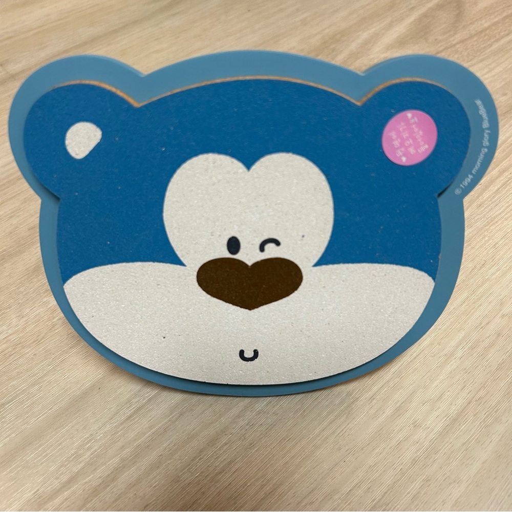 Blue‎ Bear Morning Glory Vintage Desk Top Cork Board With Paper New Rare